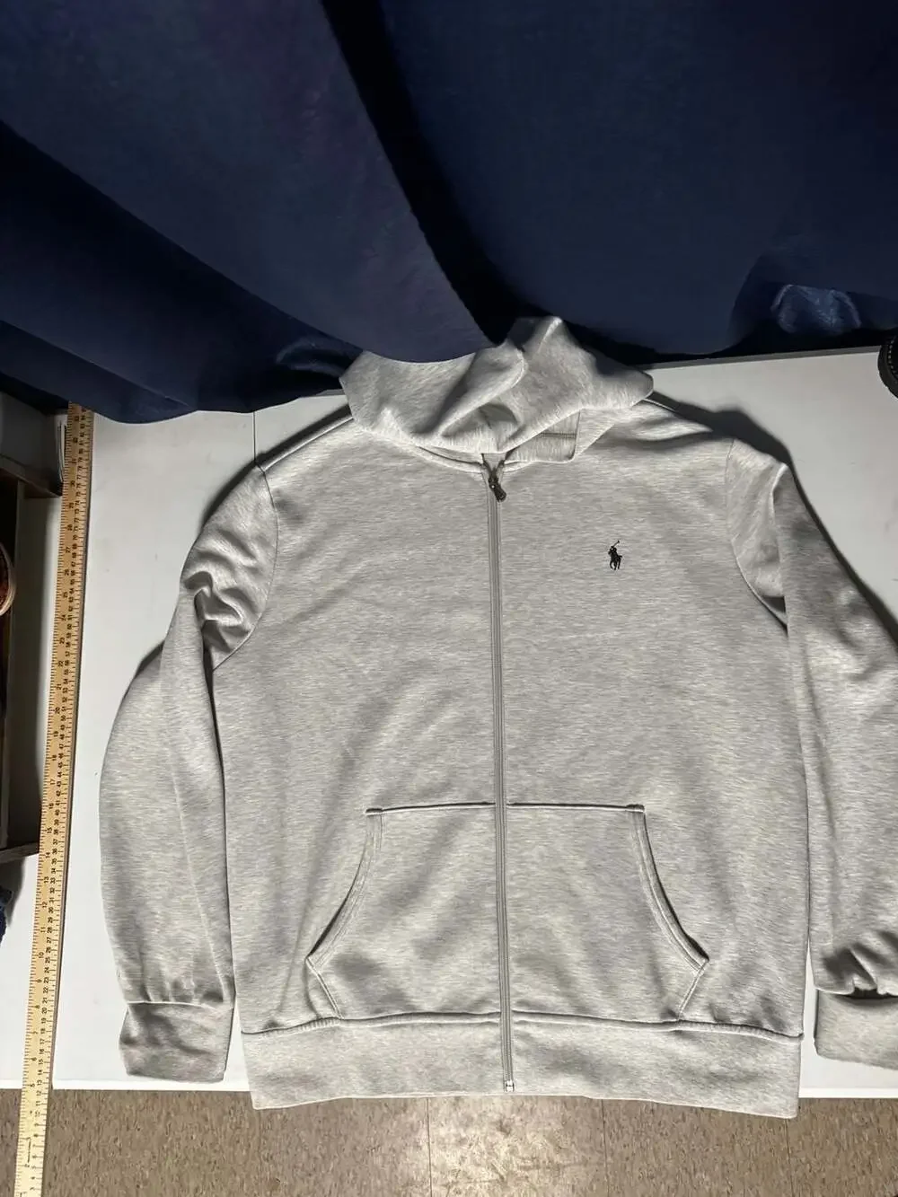 Polo Ralph Lauren Men's Grey Heather Double Knit Full Zip Hoodie XL